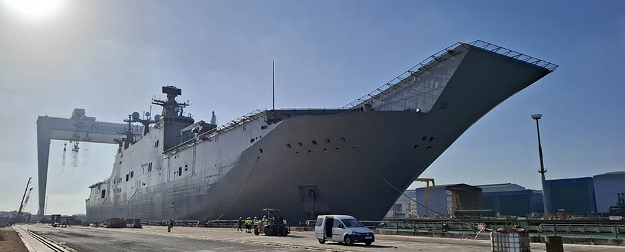 El BPE Juan Carlos I llega a Navantia Puerto Real para su varada programada BPE_Juan_Carlos_I_varada_2025
